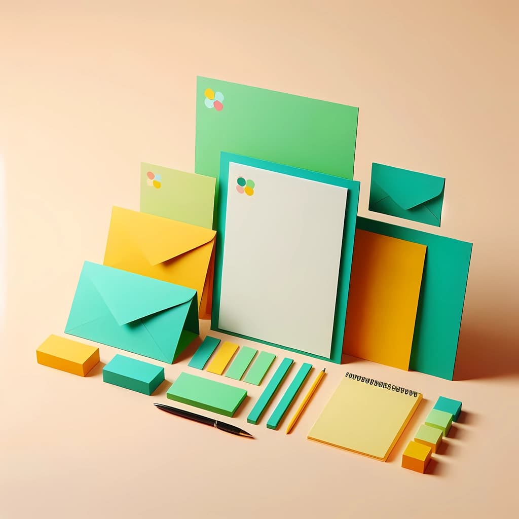 branded stationery illustration