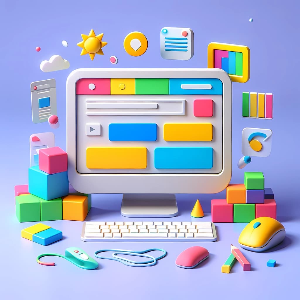 drag and drop CMS illustration